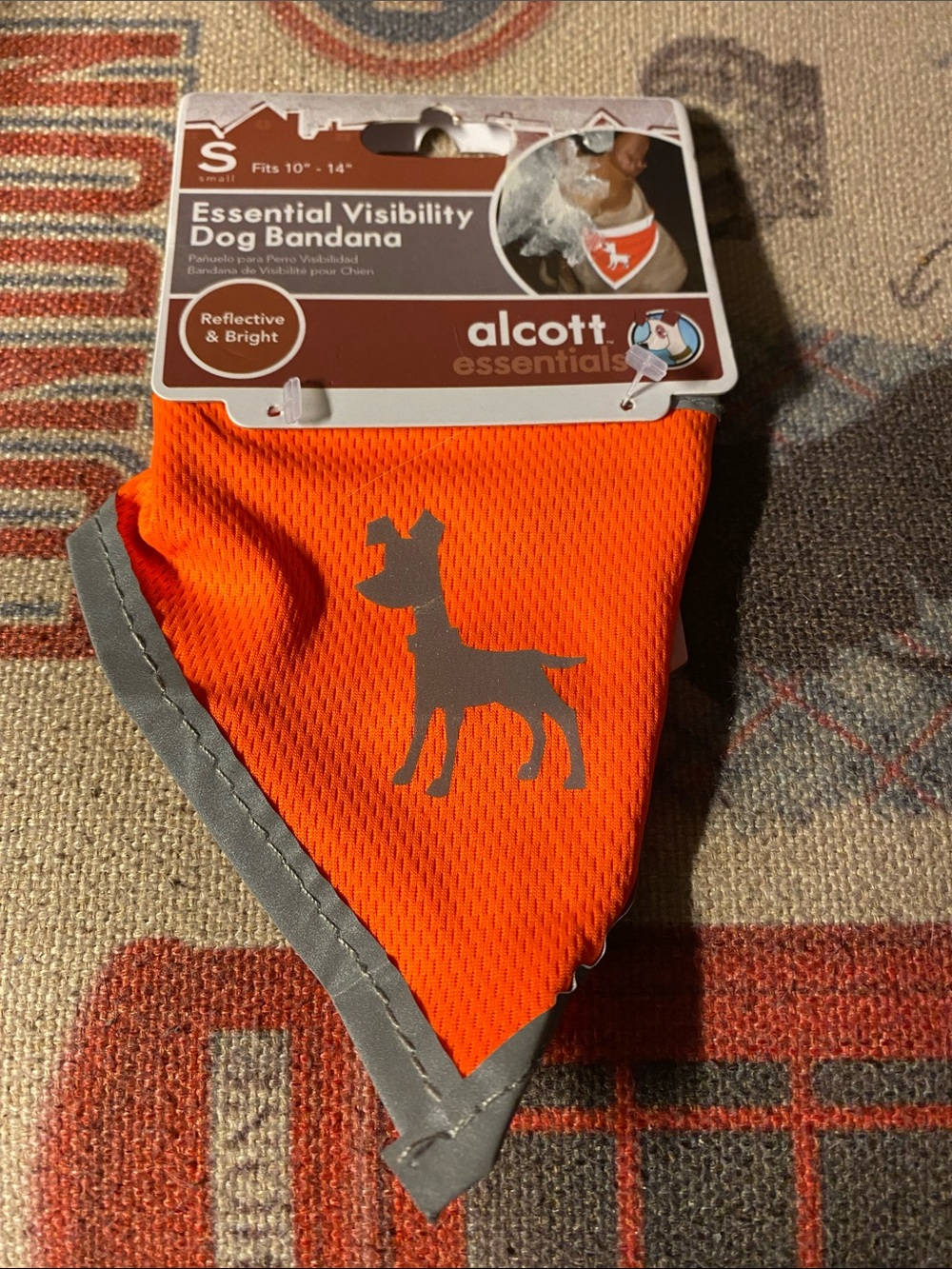 Alcott Design-New Essential Visibility Dog Bandanas with Reflective Accents Sz S